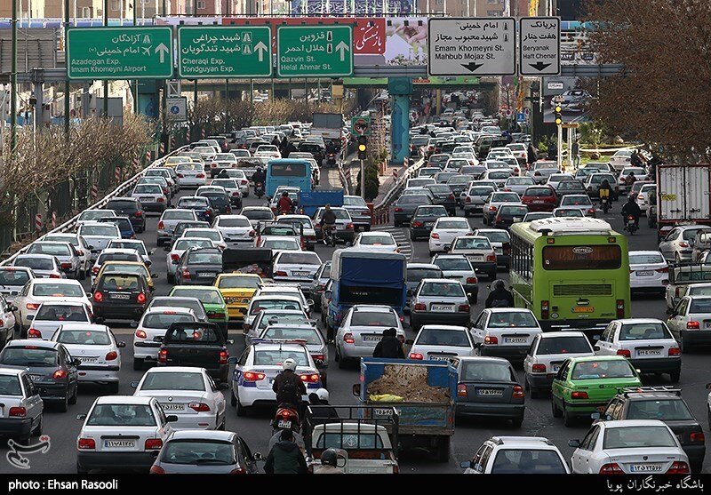 ترافیک سنگین در آزادراه قزوین- کرج- تهران