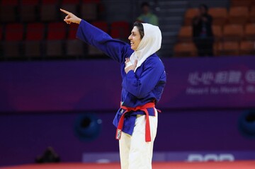 Iranian female Kurash player wins silver at Asian Games