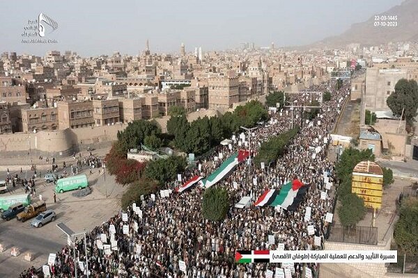 حمایت تمام عیار یمنی‌ها از طوفان الاقصی