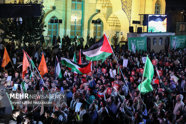 تجمع مردمی در حمایت از پیروزی مردم فلسطین