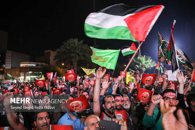 تجمع مردمی در حمایت از پیروزی مردم فلسطین