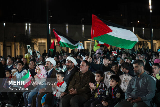 تجمع مردمی در حمایت از پیروزی مردم فلسطین  در زنجان