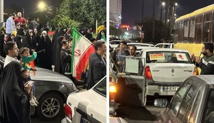 فلسطینیوں کی فتح پر ایرانی عوام کا جشن، ملک بھر میں جوش و خروش