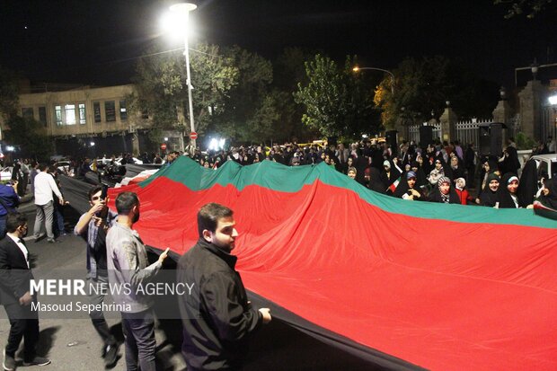 تجمع مردم تبریز در حمایت از پیروزی مردم فلسطین
