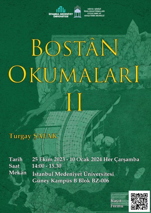 Türkiye'de İranlı şair Sa’dî’nin Bostan kitabı üzerine program yapılacak