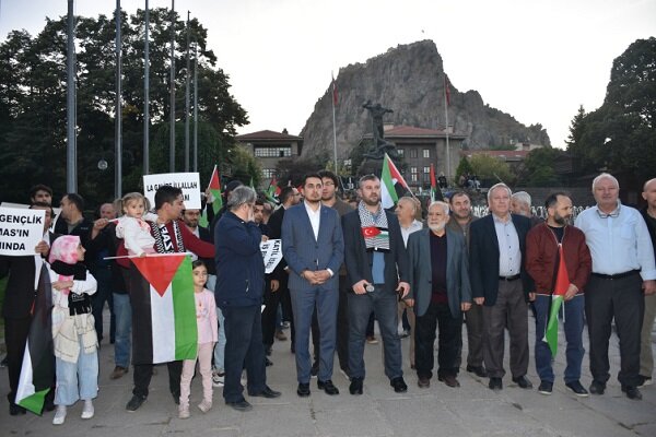 Türkiye'de Filistinlilere destek gösterisi