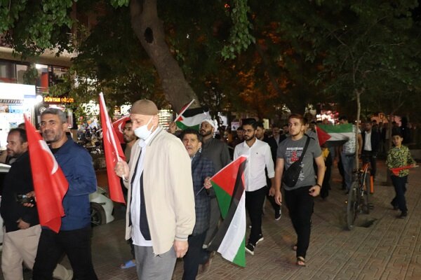 Türkiye'de Filistinlilere destek gösterisi