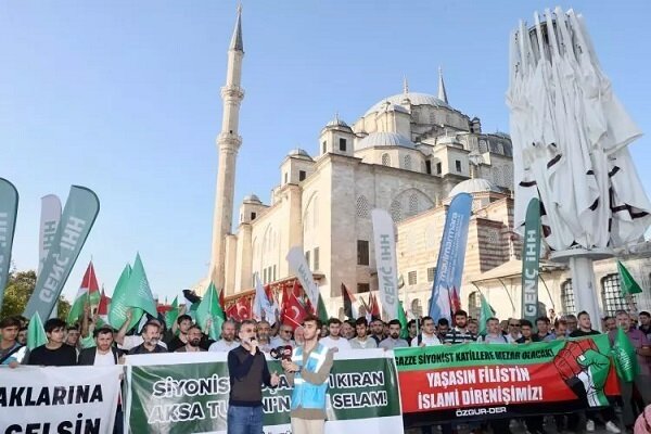 Türkiye'de Filistinlilere destek gösterisi