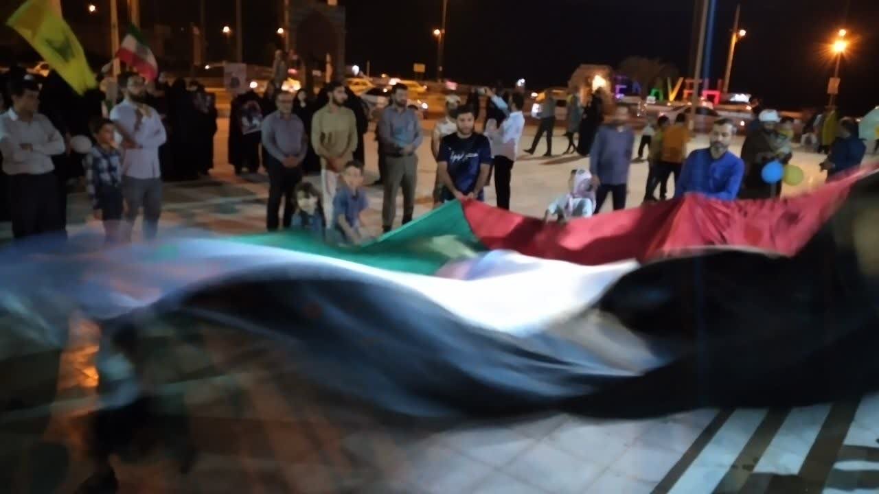 جشن حمایت از مردم فلسطین در گناوه برگزار شد