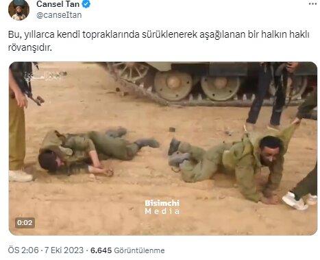 Türk sosyal medya kullanıcıları Aksa Tufanı için ne diyor?