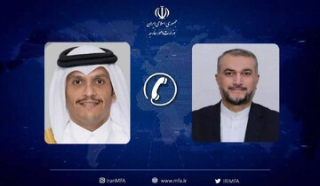 وزيرا خارجية إيران وقطر يؤكدان على ضرورة استمرار التشاور بين الدول الإسلامية من أجل دعم فلسطين