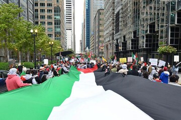 طنین شعار «فلسطین از نهر تا بحر» در قلب آمریکا/ محکومیت جنایات اسرائیل در اقصی نقاط جهان+ تصاویر
