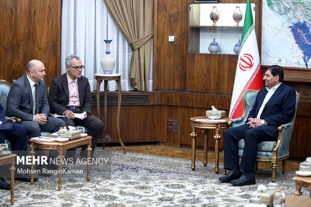 الکساندر راگوژنیک، وزیر صنایع جمهوری بلاروس امروز سه‌شنبه ۱۸ مهر ۱۴۰۲ با محمد مخبر، معاون اول رئیس جمهور دیدار و گفت‌وگو کرد