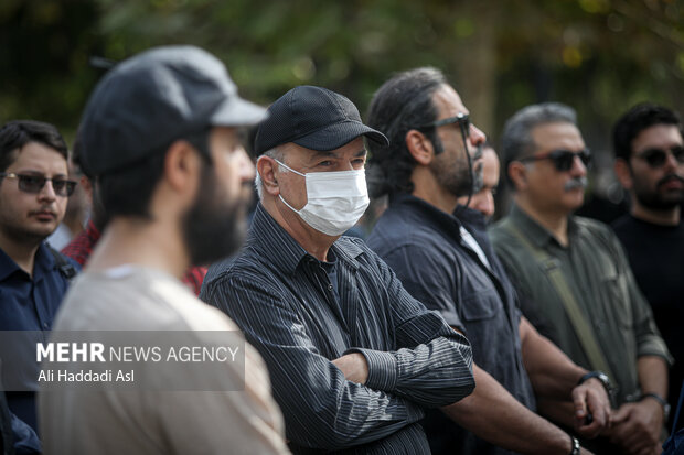 Funeral ceremony of veteran Iranian actor Atila Pesyani
