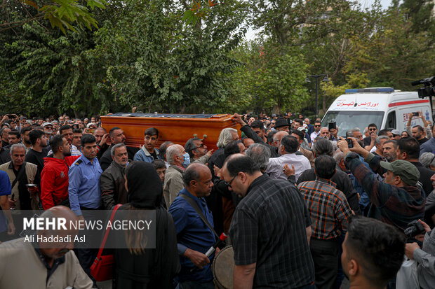 Funeral ceremony of veteran Iranian actor Atila Pesyani
