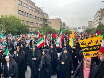 راهپیمایی ملت ایران در حمایت از مردم فلسطین و محکومیت جنایات صهیونیست‌ها برگزار شد