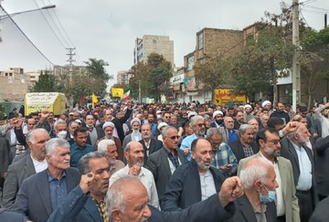 راهپیمایی مردم کمالشهر در حمایت ملت فلسطین