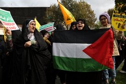 راهپیمایی حمایت از مردم فلسطین در اسلام آبادغرب
