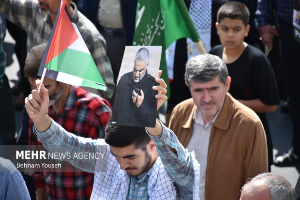 خروش مردم اراک در حمایت از فلسطین