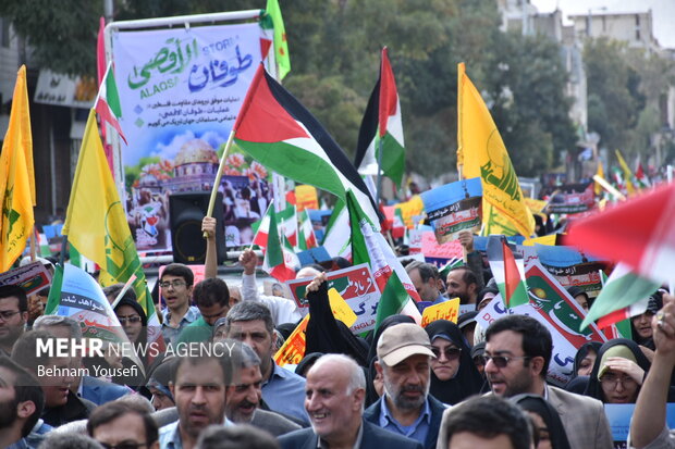 ایران، فلسطین تنہا نہیں، مختلف شہروں میں عوام کی صہیونیت مخالف ریلیاں