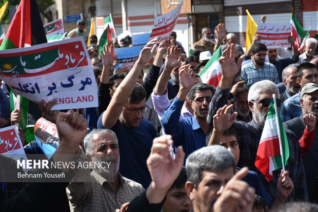 فریاد «مرگ بر اسرائیل» در قزوین طنین‌انداز شد