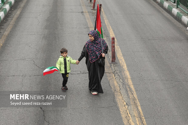 Pro-Palestine and anti Israeli atrocities rally in Tehran