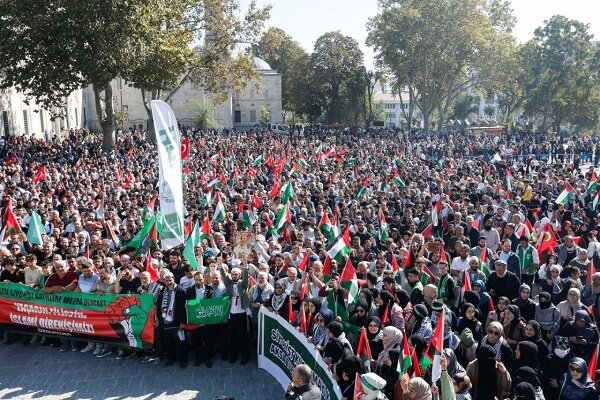 İstanbul'da Filistin'e destek gösterisi düzenlendi