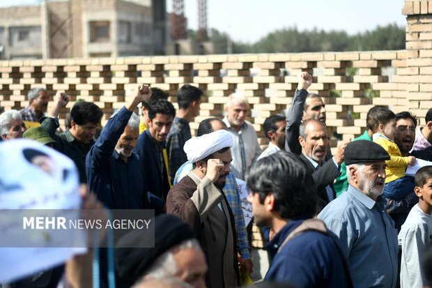 راهپیمایی مردم بیرجند در حمایت از فسلطین