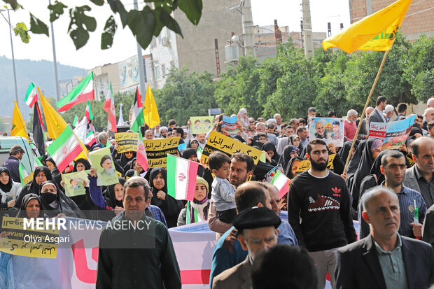 تظاهرات مردمی حمایت از مردم مظلوم فلسطسن و غزه در گرگان