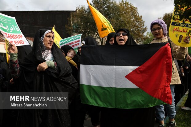 راهپیمایی حمایت از مردم فلسطین در اسلام آبادغرب