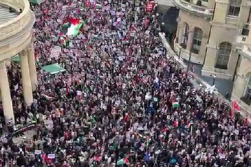 VIDEO: Londoners hold large Pro-Gaza rallies