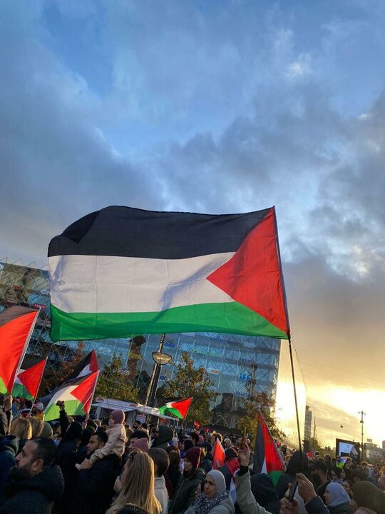 غزہ پر صہیونی بربریت کے خلاف مختلف ممالک میں مظاہرے، تصاویر اور ویڈیو