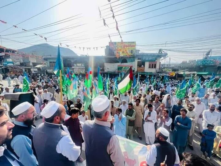 پاکستان کے مختلف شہروں میں فلسطینیوں کی حمایت میں مظاہرے