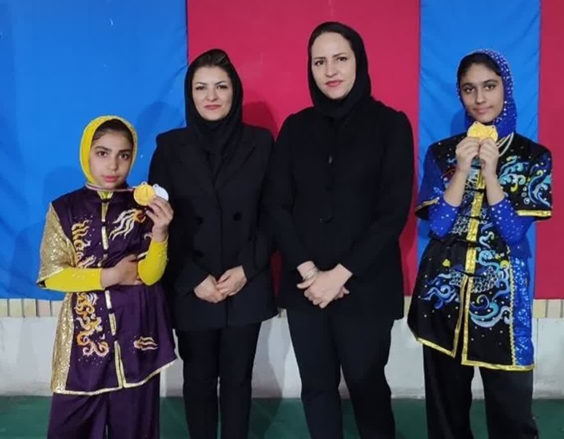 سه مدال طلا و یک نقره مسابقات ووشو کشور ارمغان دختران چهارمحالی