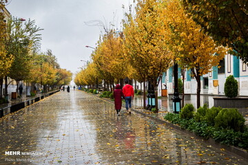 بارش شدید باران و آبگرفتگی معابر در بجنورد