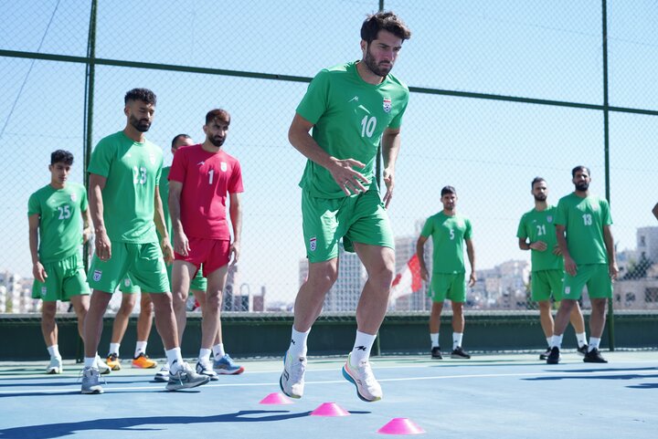 تمرین تیم ملی ایران قبل از بازی با قطر