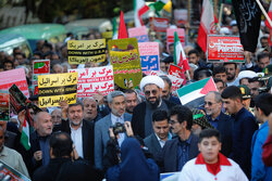 Gathering in Iran's Hamedan in protest of Zionist crimes