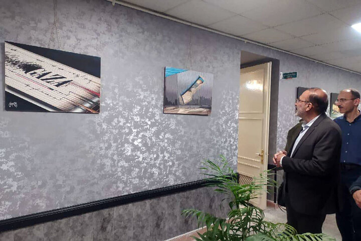 برگزاری نمایشگاه آثار هنری «طوفان الاقصی» در جهاد دانشگاهی