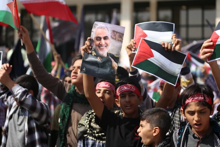 تجمع ضدصهیونیستی کرمانشاهیان در حمایت از مردم فلسطین
