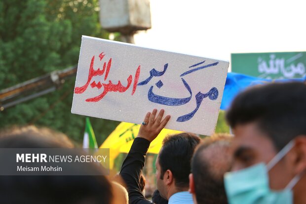 تجمع مردم آبادان در محکومیت جنایت صهیونیست‌ها