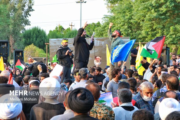 تجمع مردم آبادان در محکومیت جنایت صهیونیست‌ها