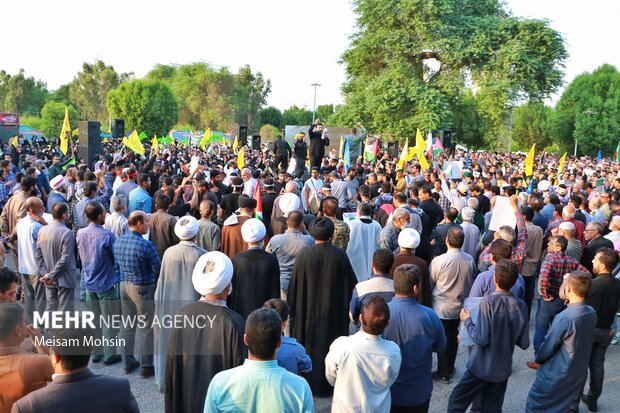 تجمع مردم آبادان در محکومیت جنایت صهیونیست‌ها