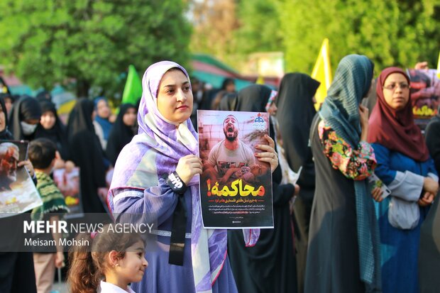 تجمع مردم آبادان در محکومیت جنایت صهیونیست‌ها