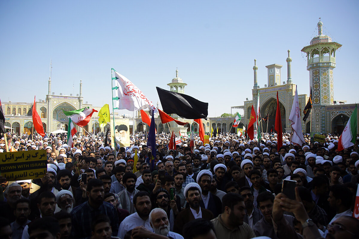 ادامه خروش مردم انقلابی قم در حمایت از مظلومان فلسطین+تصاویر