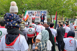 تجمع امدادگران هلال احمر خراسان شمالی در محکومیت جنایت صهیونیستها