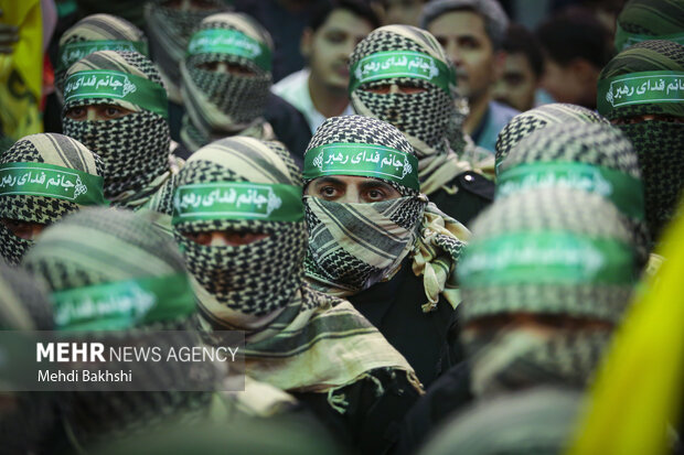 عاشقان مبارزه با اسراییل در قم گردهم آمدند