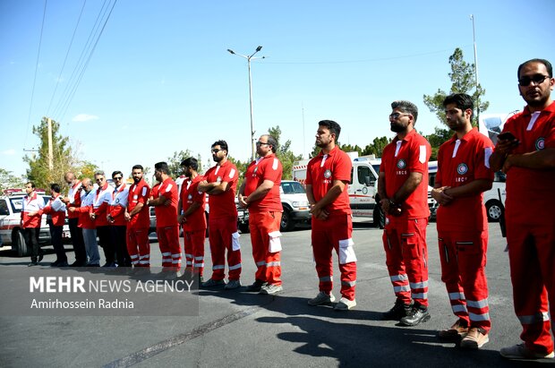 تجمع امدادگران خراسان جنوبی در محکومیت نقض قوانین بین‌المللی