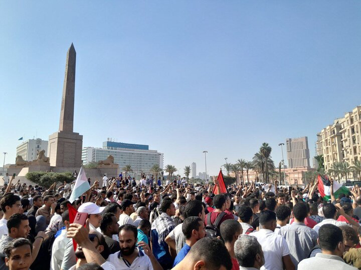 Huge protests in Egypt in support of Gaza