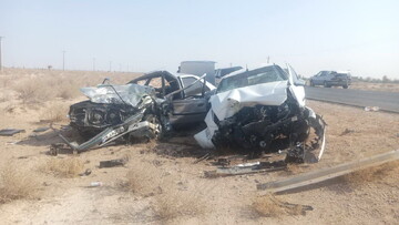 تصادف در مسیر دلگان به ایرانشهر ۲ کشته و پنج مجروح بر جا گذاشت