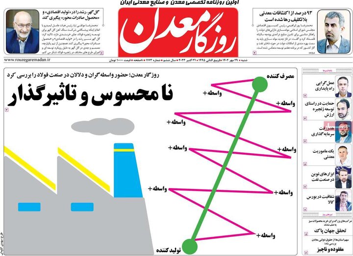 روزنامه‌های اقتصادی شنبه ۲۹ مهر ۱۴۰۲